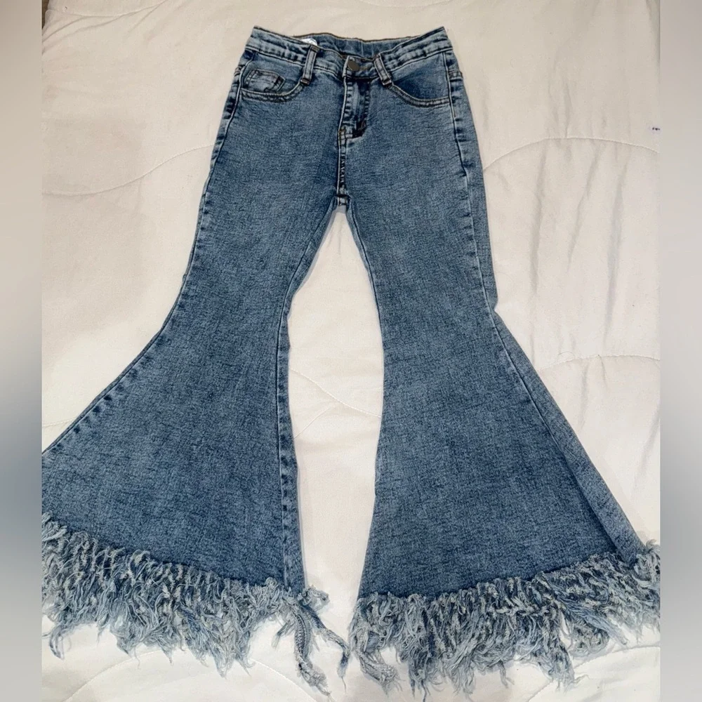 Denim bell‎ bottom pants